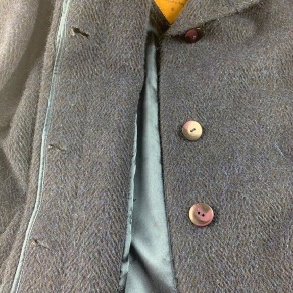 Bella Bicchí by Sal Alpaca & Mohair Blue Pea Coat - Picture 7 of 8